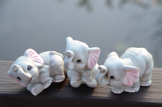 Vintage Homco Elephant Figurine Lot |vintage Japan Ceramic