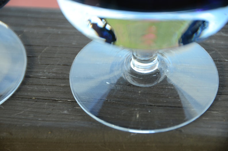 Denby Mirage blått glasglas från mitten av århundradet: Vin-/vattenbägare #N128 bild 9