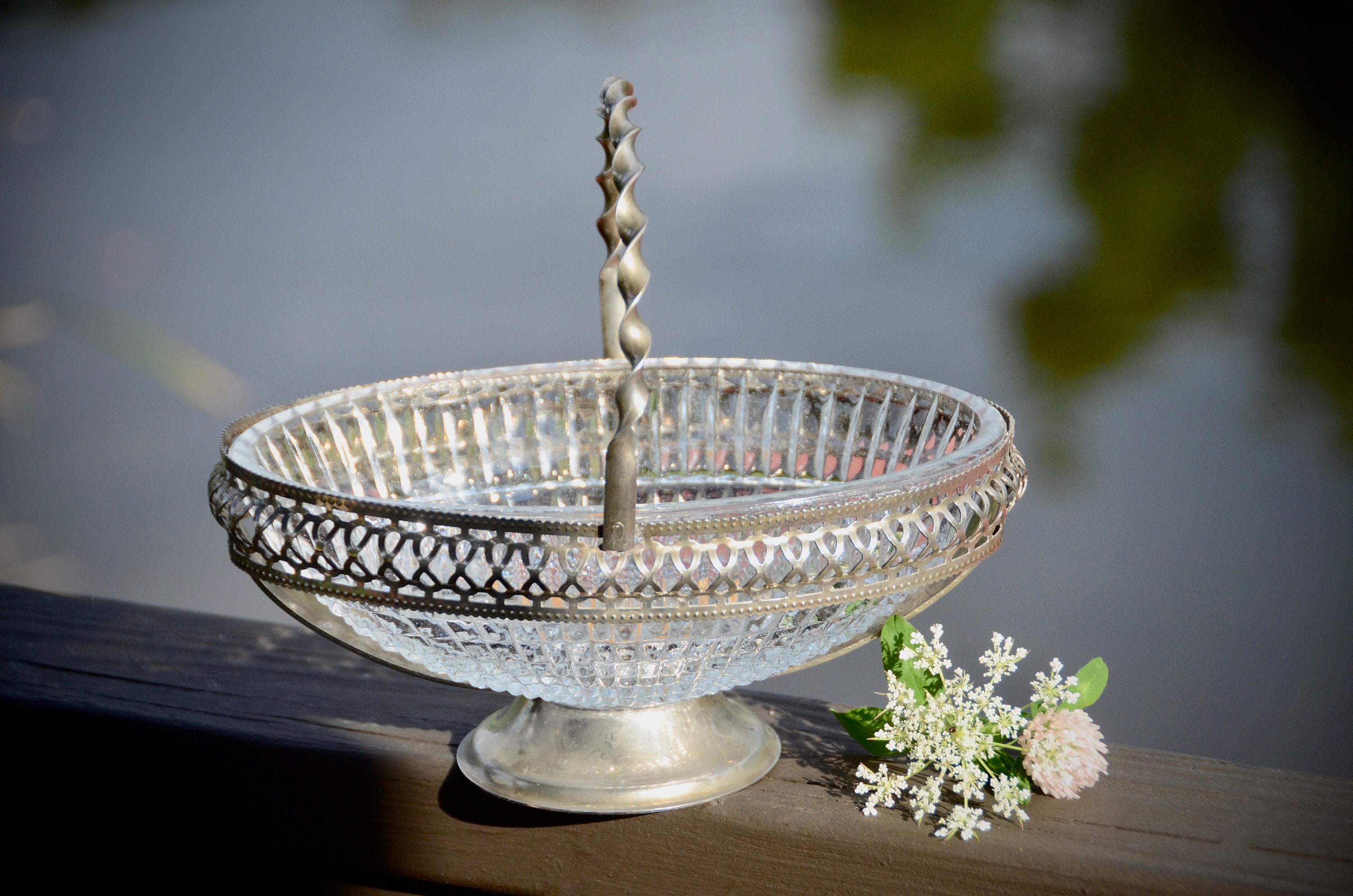 Antique Crystal Brides Basket - Etsy