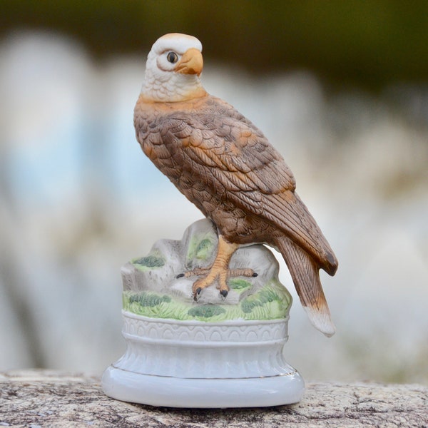 BALDADLER Keramik oder Porzellan Spieluhr | Weißkopf Adler Figur | Vogeluhr Sammler Geschenke | Adler Spieluhr | Porzellan Adler #xx7