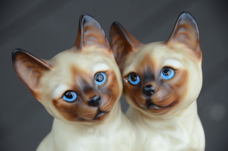 Siamese CAT FIGURINE Large Ceramic Cat Figurine Cat Knick Etsy