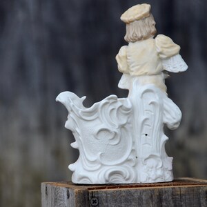 Rococo Victorian Figurine Planter Vase. Porcelain/Bone China Planter Vase.Rococo Decor. Victorian Vase. Edwardian Vase. Bisque Planter. #f5 image 7