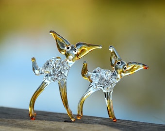 ミニチュアガラスのトナカイ - Etsy 日本