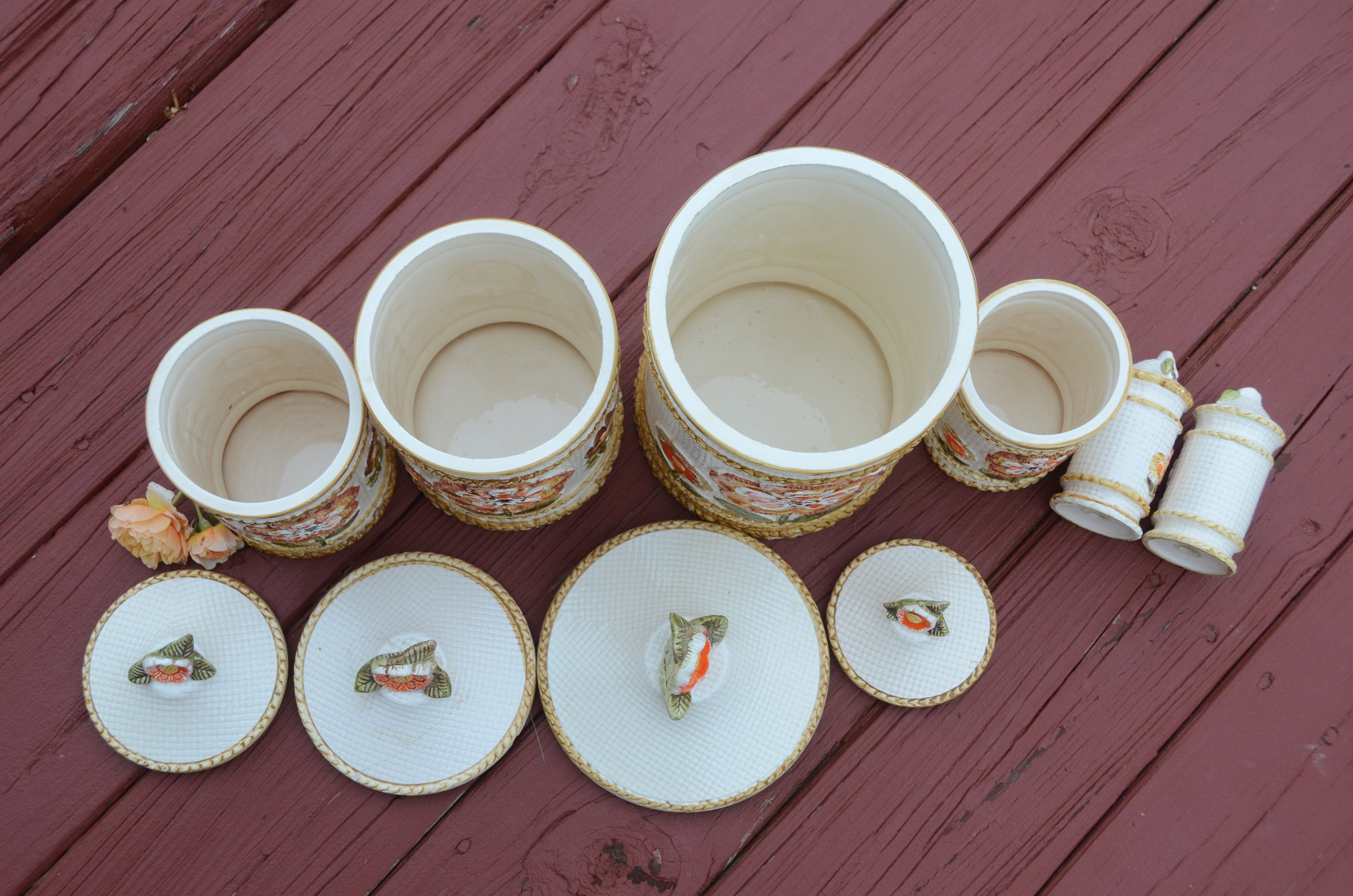 70er Jahre KüchenKanister Set SONNENBLUMEN Hippie | Etsy