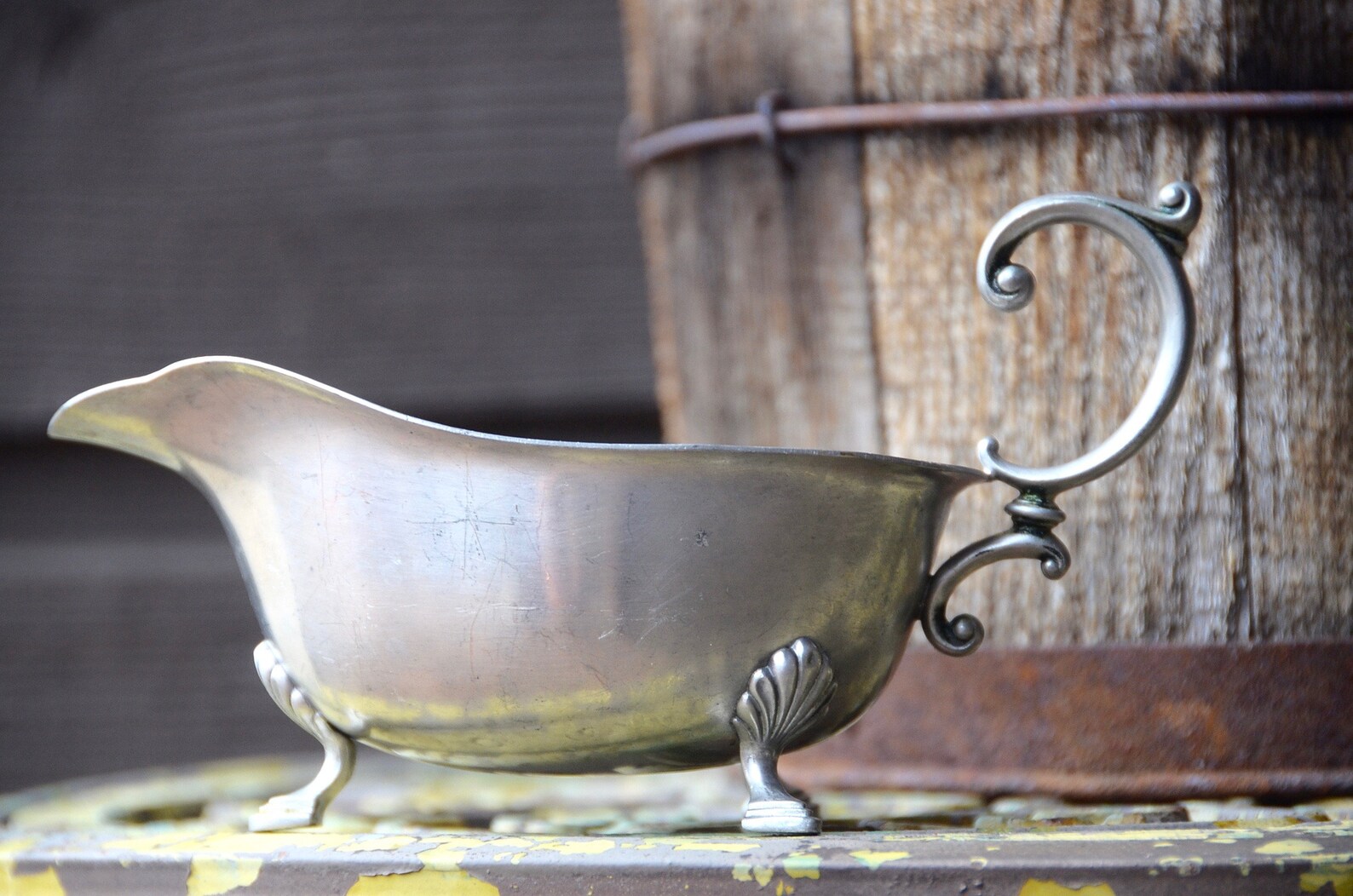 Vintage International PEWTER Gravy Boat Pewter Etsy