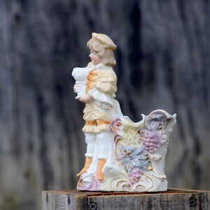 Rococo Victorian Figurine Planter Vase. Porcelain/Bone China Planter Vase.Rococo Decor. Victorian Vase. Edwardian Vase. Bisque Planter. #f5 image 6