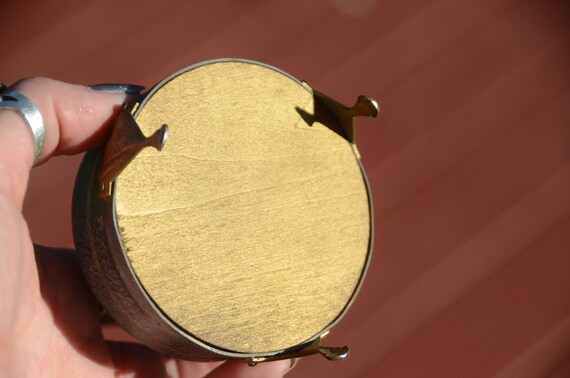 Antique METAL POWDER BOX | Victorian Jewelry Powder B… - Gem
