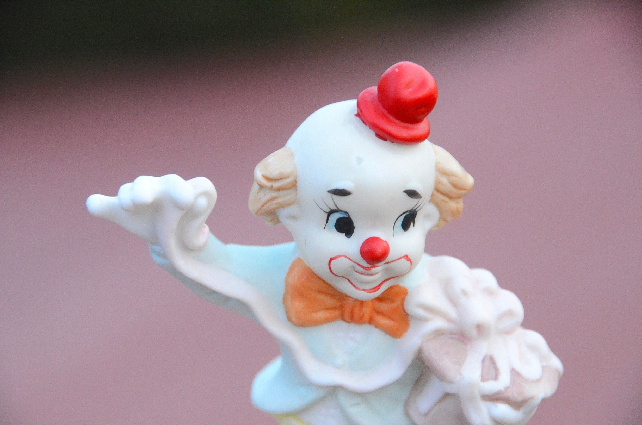 Vintage Giftcraft Porcelain Clown Figurine Collectible Clown Etsy