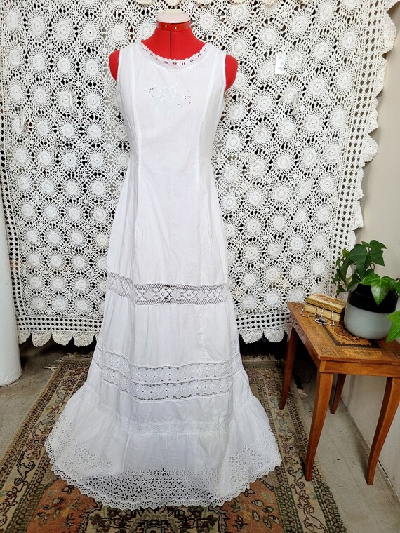 Cotton and Lace Edwardian Night Dress