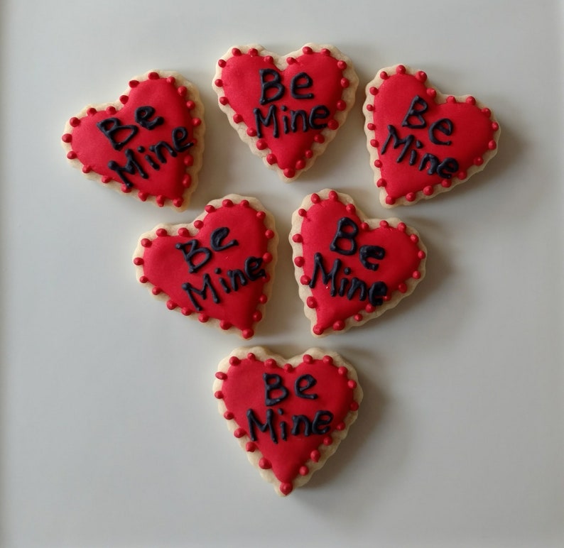 Hearts Valentine's Day Mini Sugar Cookies Bite Size or | Etsy