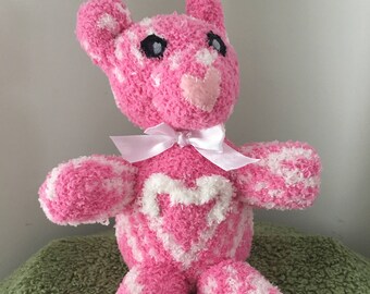 Pink and White Teddy Bear