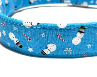 Snowmen Dog Collar ~ Christmas Dog Collar - Girl Dog Collar - Boy Dog Collar