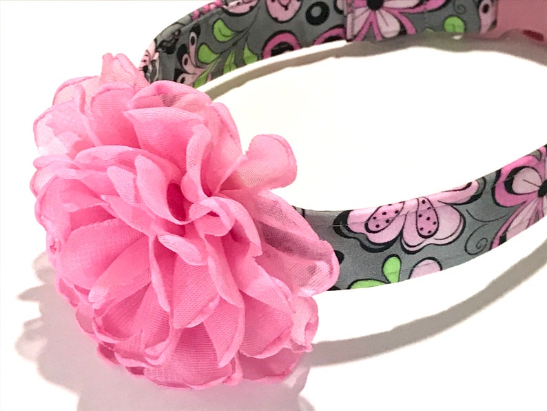 Pink Petals Dog Collar Pink Dog Collar with Flower Girl Etsy