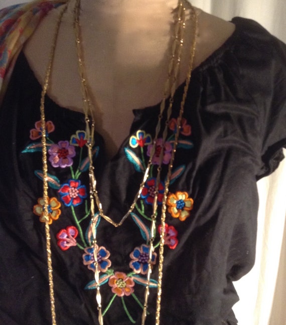 gauze peasant blouse