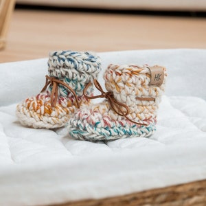 Baby slippers/ Slippers crochet, Newborn, 0-6 months and 6-12 months, Choice of colors, Baby Booties Padraig Style image 8