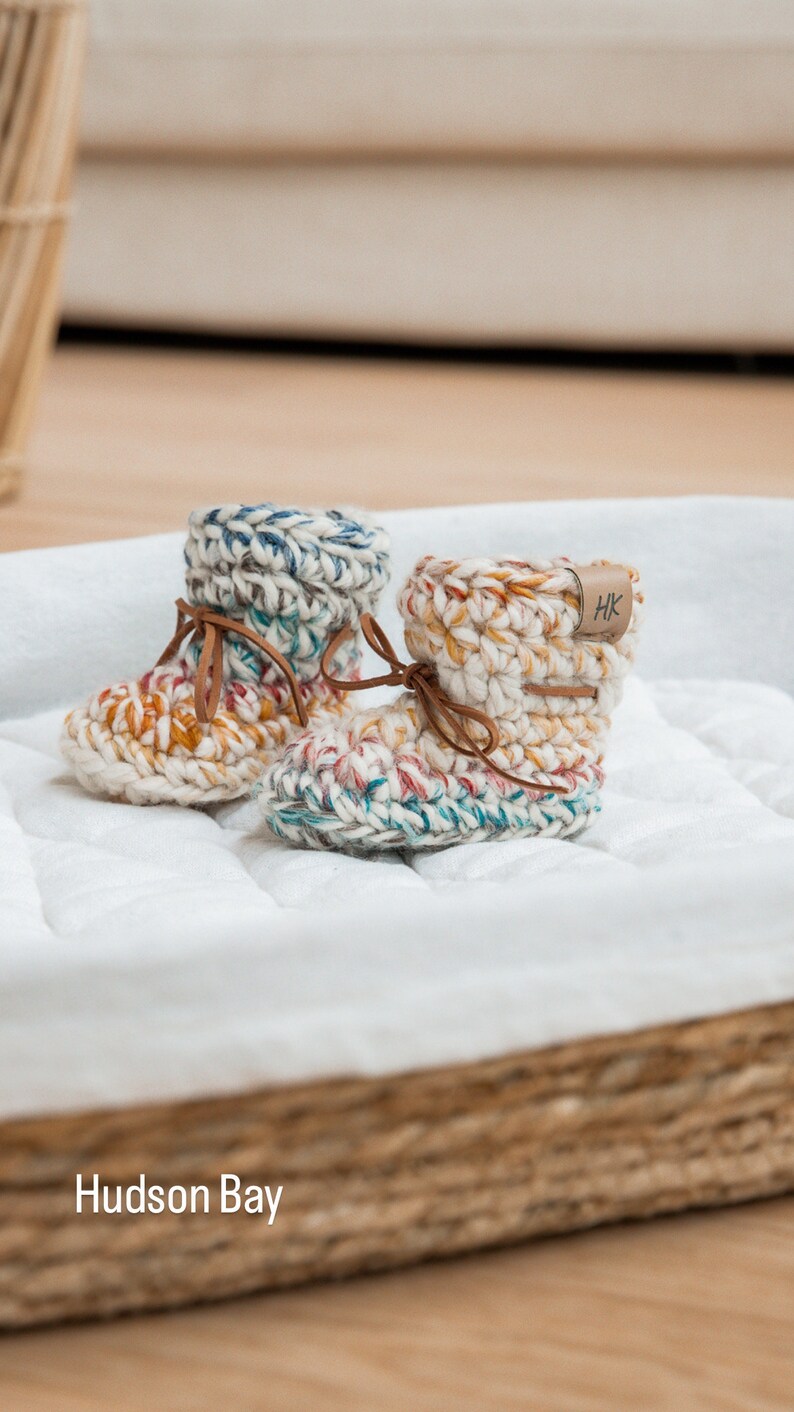 Baby slippers/ Slippers crochet, Newborn, 0-6 months and 6-12 months, Choice of colors, Baby Booties Padraig Style image 8