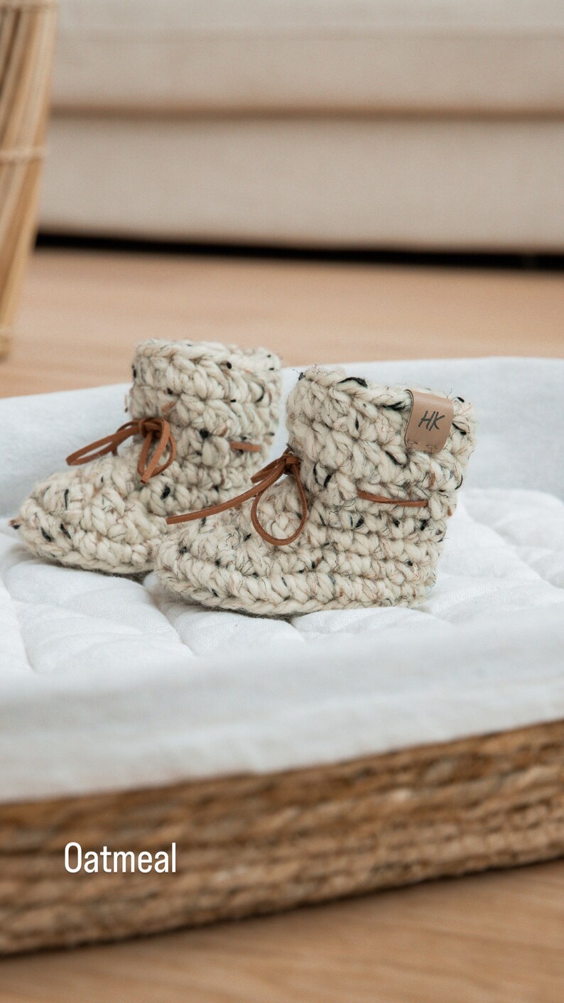 Baby slippers/ Slippers crochet, Newborn, 0-6 months and 6-12 months, Choice of colors, Baby Booties Padraig Style image 6