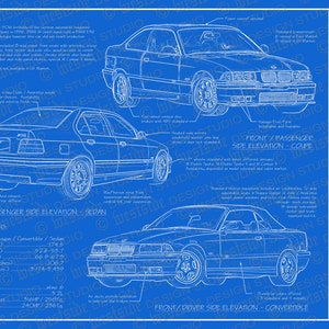 19 Bmw E28 M5 Blueprint Poster 18x24 Digital Etsy