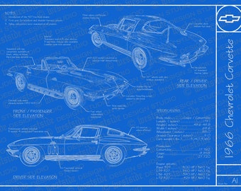 1963 Chevrolet Impala Coupe & Corvette Poster Size Ad - Etsy