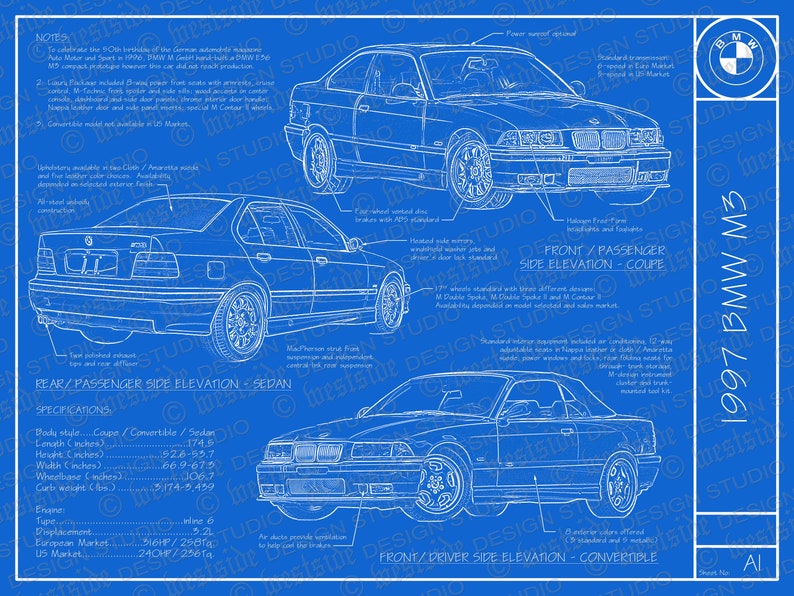 Bmw e36 blueprint