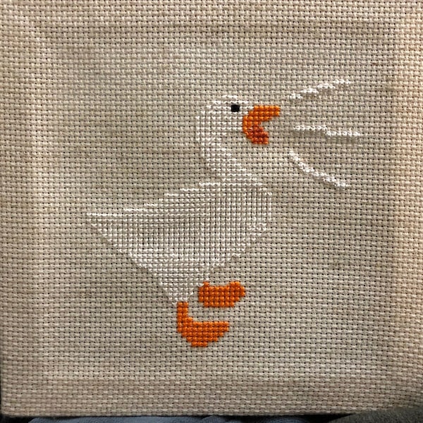 Untitled Goose cross-stitch pattern. Honk!