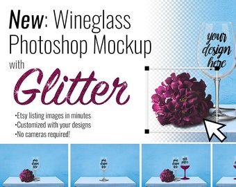 Download Free Wineglass Photoshop Mockup Creator PSD Template