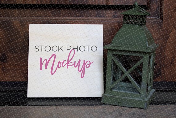 10x10 Wood Sign Mockup Unfinished Wood For Svg And