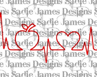 Download Teacher Heartbeat Etsy