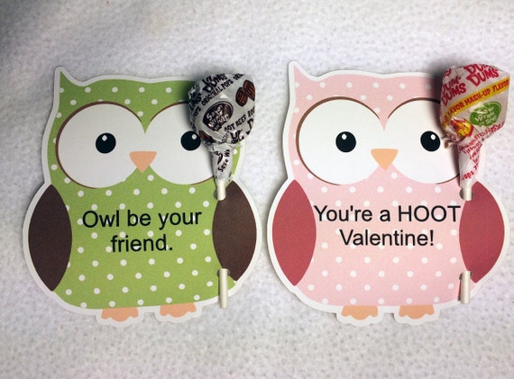 Printable Valentine Owl Sucker Lollipop Holder Svg And Etsy