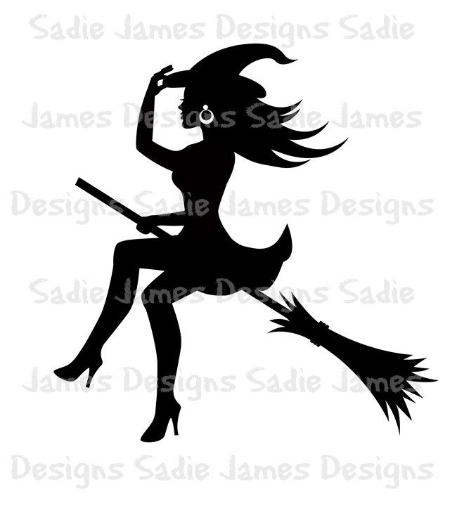 Download Halloween Witch SVG and Silhouette Studio cutting file | Etsy