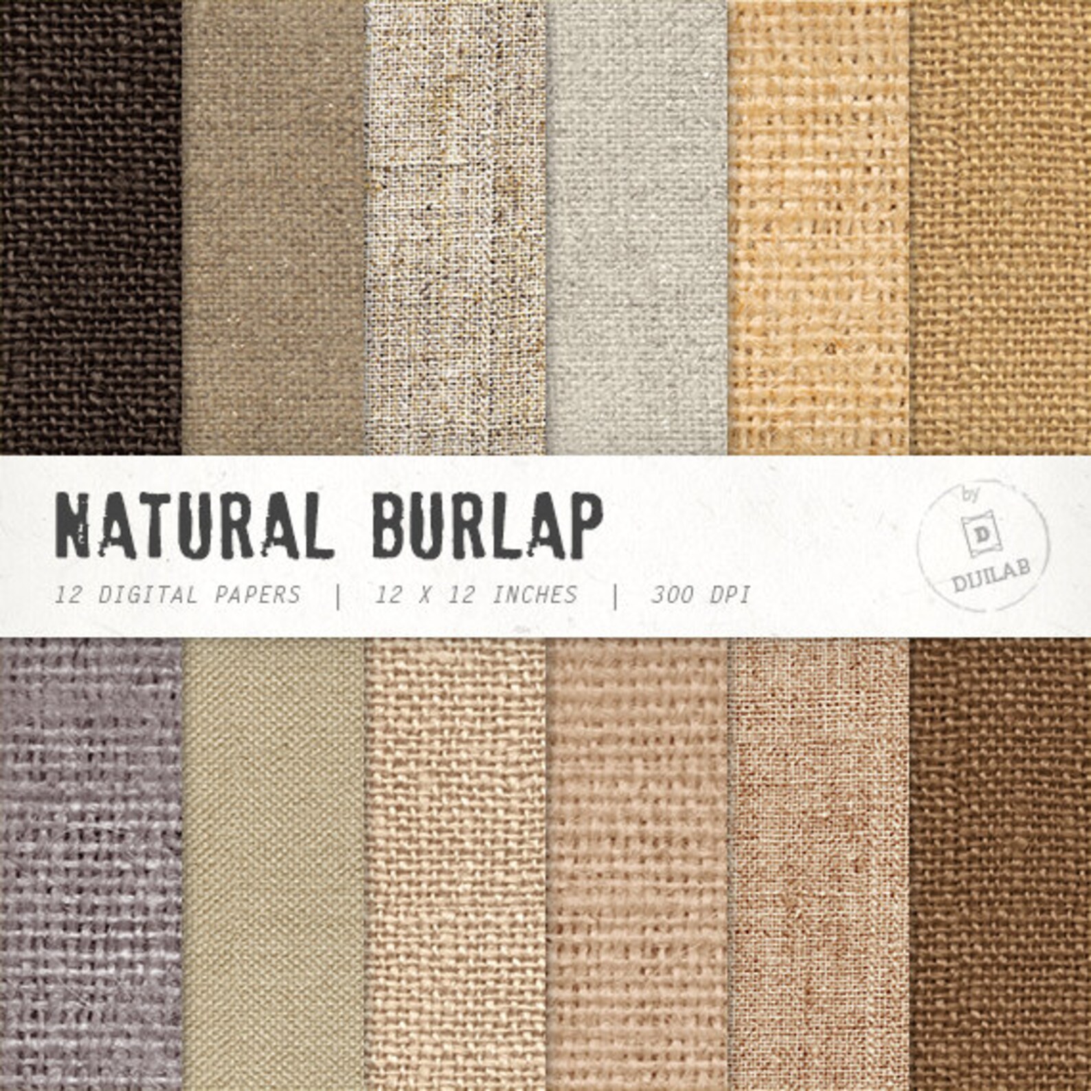 Burlap Digital Paper With Burlap Jute Linen Texture in Etsy