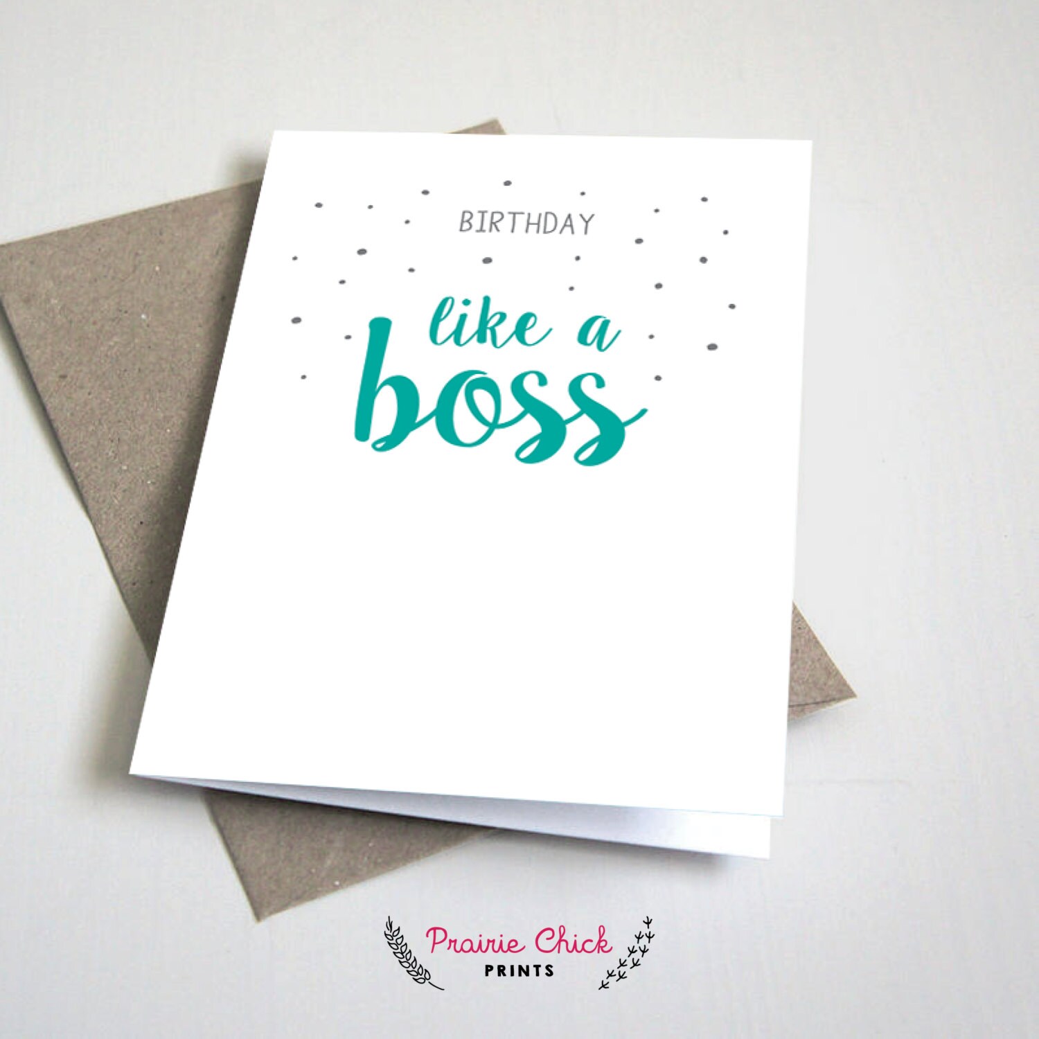 Birthday Like a Boss / Funny / Birthday Card / Confetti / | Etsy
