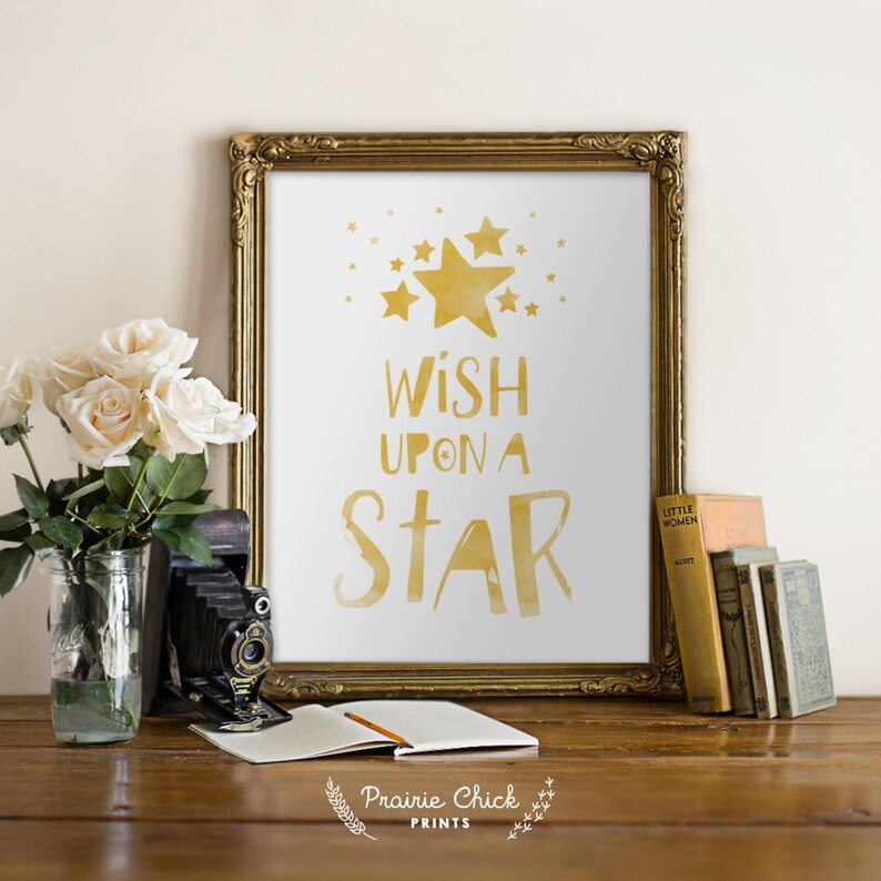 Wish upon a star Wall Art / Childrens room decor / Nursery
