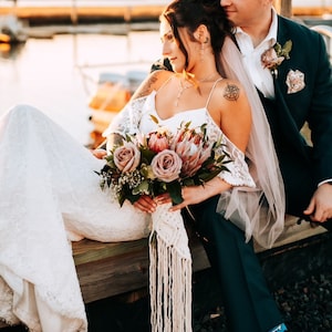 Boho MACRAME BOUQUET WRAP