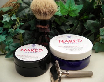 NAKED Unscented Luxury Tallow and Shea Butter Shave Soap