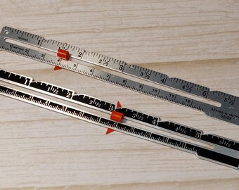 Sewing Knitting Gauge with Adjustable Slider – Seam Measuring Tool for Dressmaking & Quilting