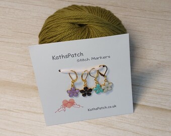 Set 4 Knitting Stitch Markers Cute, Progress Keepers, Crochet Stitch Markers, Knitting Accessories, Gift for Knitters, Yarn Lover Gift