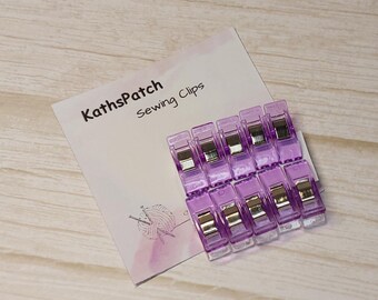 Sewing Clips for Fabric, Quilting Clips, Craft Binding Clips, Sewing Supplies Patchwork & Knitting Tools, 10 Clips