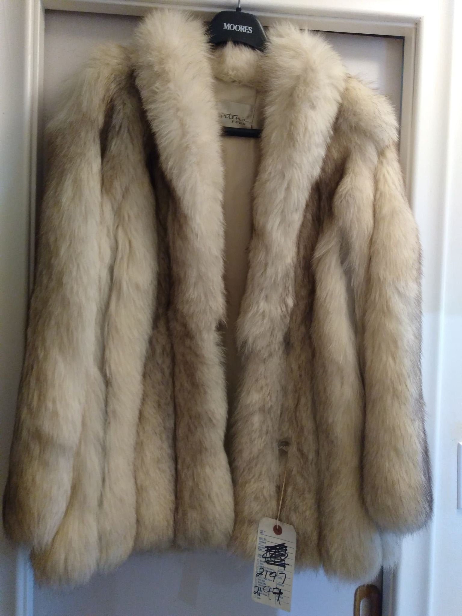 blue fox fur coat value