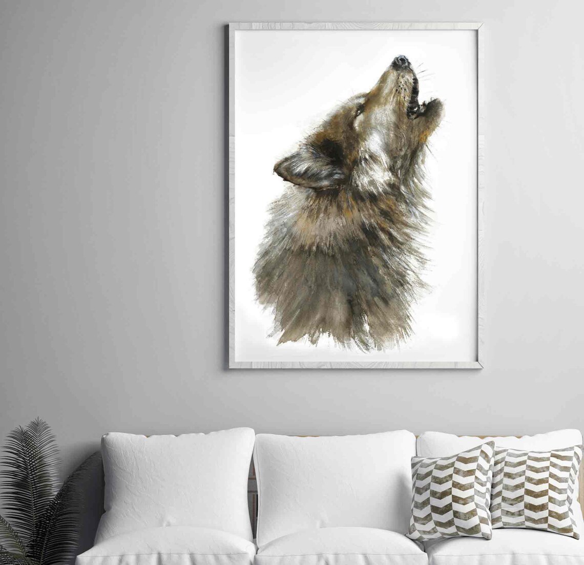 Wolf watercolor painting. Archival print. Animal watercolor | Etsy