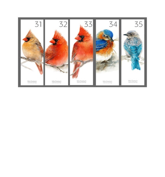 Bookmarks Set of 5 Watercolor Bookmarks of Your Choice. - Etsy