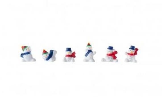 Cute Mini Re Usable Claydough Acrobatic Snowmen Christmas Cake Etsy