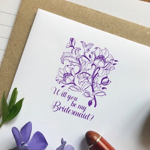 Will you be my Bridesmaid Wooden Stamp Wedding Planning. Save the date stamp. Bridesmaid Proposal Cards. DIY Be my Bridesmaid Card supply image 1