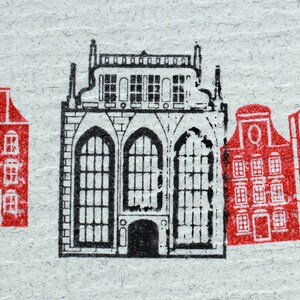Stamp from Gdansk ARTUS COURT, old building rubber stamp, old architecture image 2
