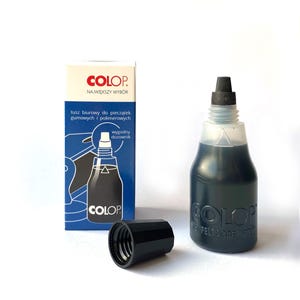 Colop MICRO インクパッド用インク詰め替え、25ml ボトル、アソートカラー: 黒、赤、青、緑、紫、スタンプ用鮮やかなインク詰め替えセット