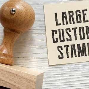 Large Logo Stamp 60 x 80mm / 2,36  x 3,15&quot; Custom Rubber Stamp. LARGE Business Stamp. Cotton Bag Stamp. LABEL Stamp. Branding Package