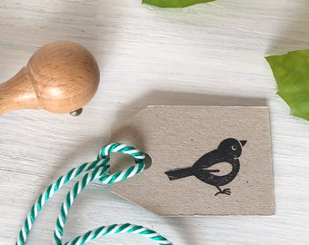 Sello de goma de gorrión: Diseño de pajarito, sello de madera para amantes de las aves