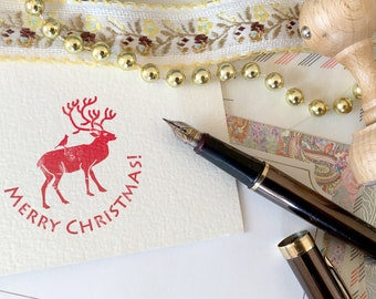 MERRY CHRISTMAS! rubber STAMP Winter time wooden stamp Christmas decoration stamp - Perfect for Christmass Cards, letters and present's tag