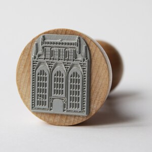 Stamp from Gdansk ARTUS COURT, old building rubber stamp, old architecture image 3