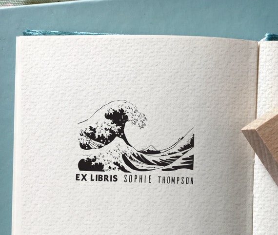 Sello Ex Libris Personalizado de Madera para Libros
